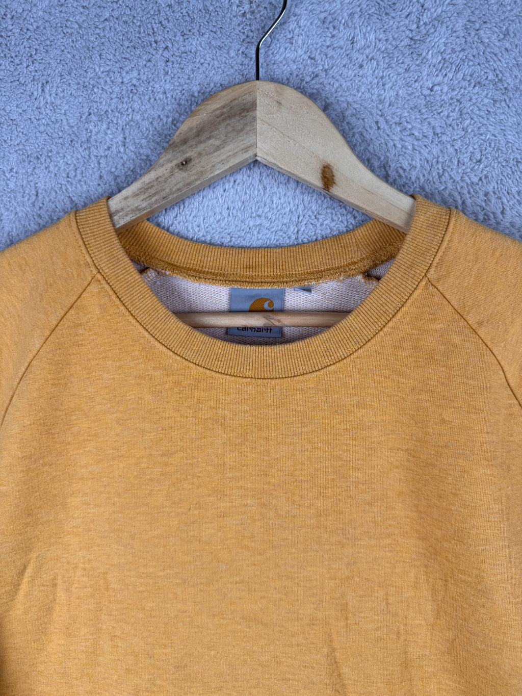 Carhartt Holbrook LT Sweatshirt Mens XL Mustard Yellow Crew Neck Jumper
