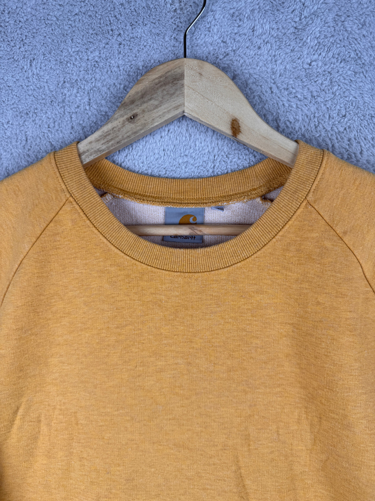 Carhartt Holbrook LT Sweatshirt Mens XL Mustard Yellow Crew Neck Jumper
