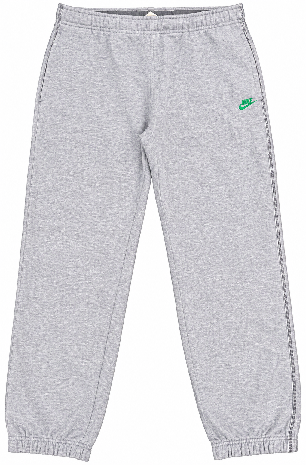 Vintage Nike Joggers Mens Small Grey Green Swoosh Sweatpants Cuffed Y2K