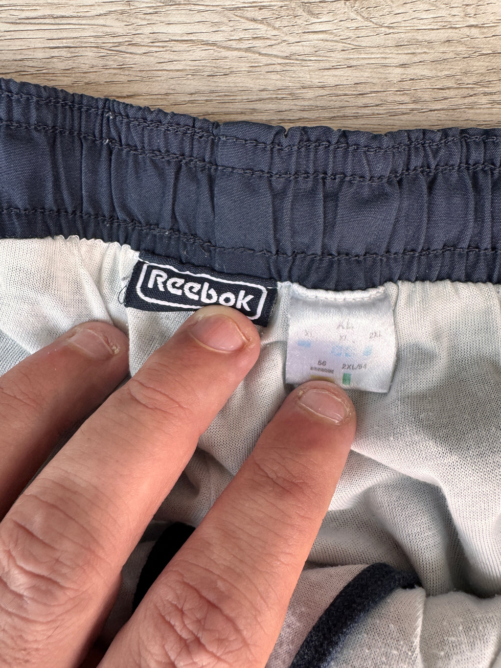 Vintage Reebok Mens Navy Blue Tracksuit Bottoms Size XL Retro