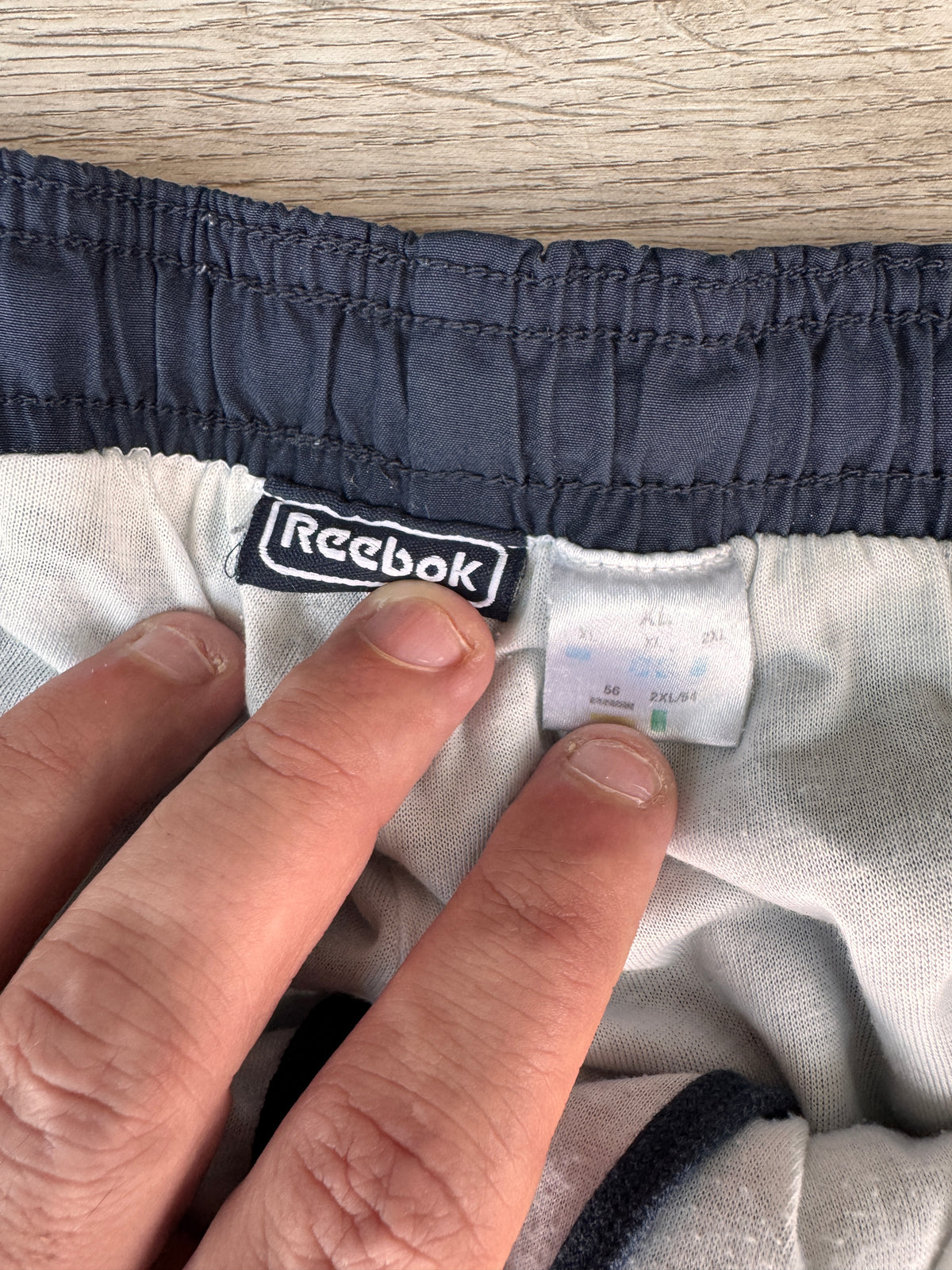 Vintage Reebok Mens Navy Blue Tracksuit Bottoms Size XL Retro