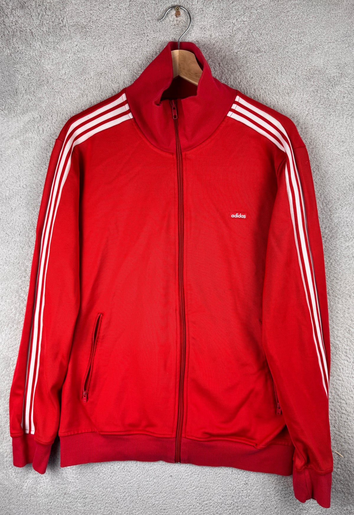 Adidas Originals Archive Series Mens Large Track Jacket Red White 3 Stripe