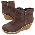 NEXT Womens Brown Suede Wedge Ankle Boots UK 6.5