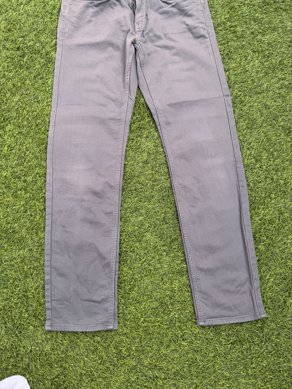 Orvis Mens Trousers W32 L34 Grey Straight Leg Cotton