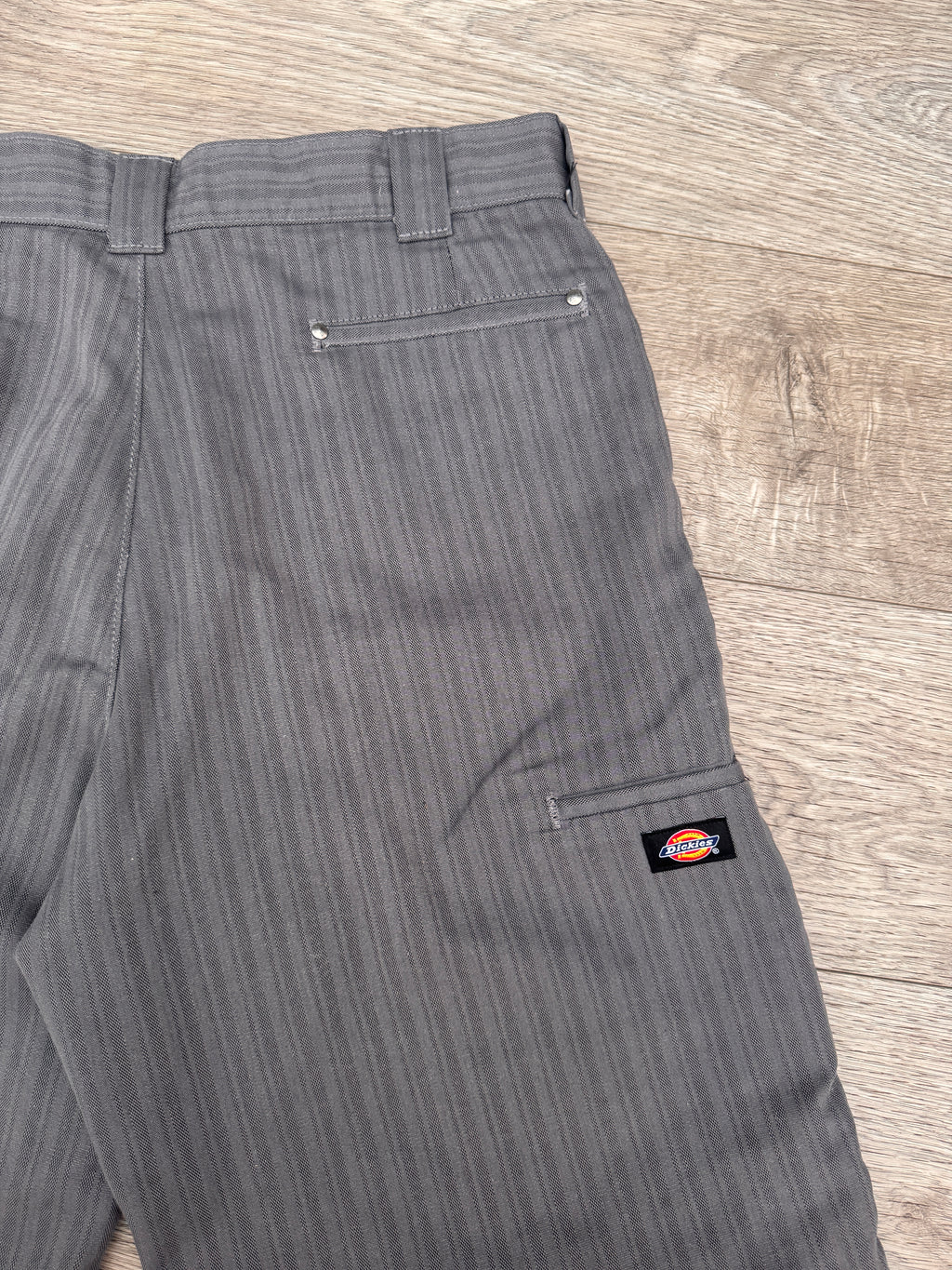 Dickies Mens Shorts W36 Grey Stripe Regular Fit Workwear Skate Cargo Work