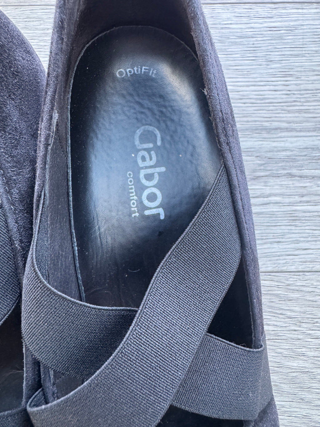 Gabor Womens Black Mary Jane Court Shoes UK 4 Crossover Strap Low Heel
