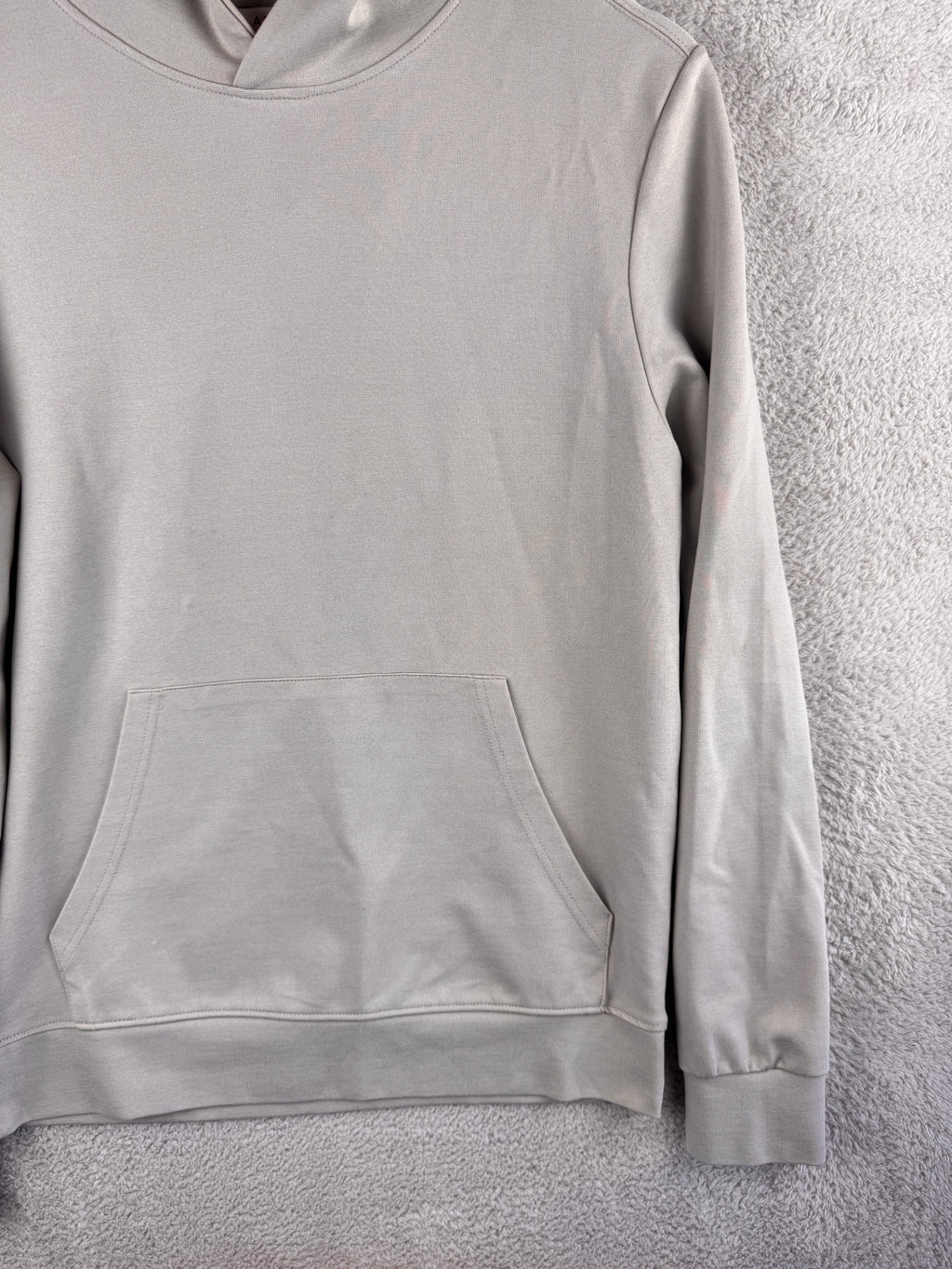 ARNE Mens Grey Essential Pullover Hoodie Sweatshirt Minimalist Size Medium