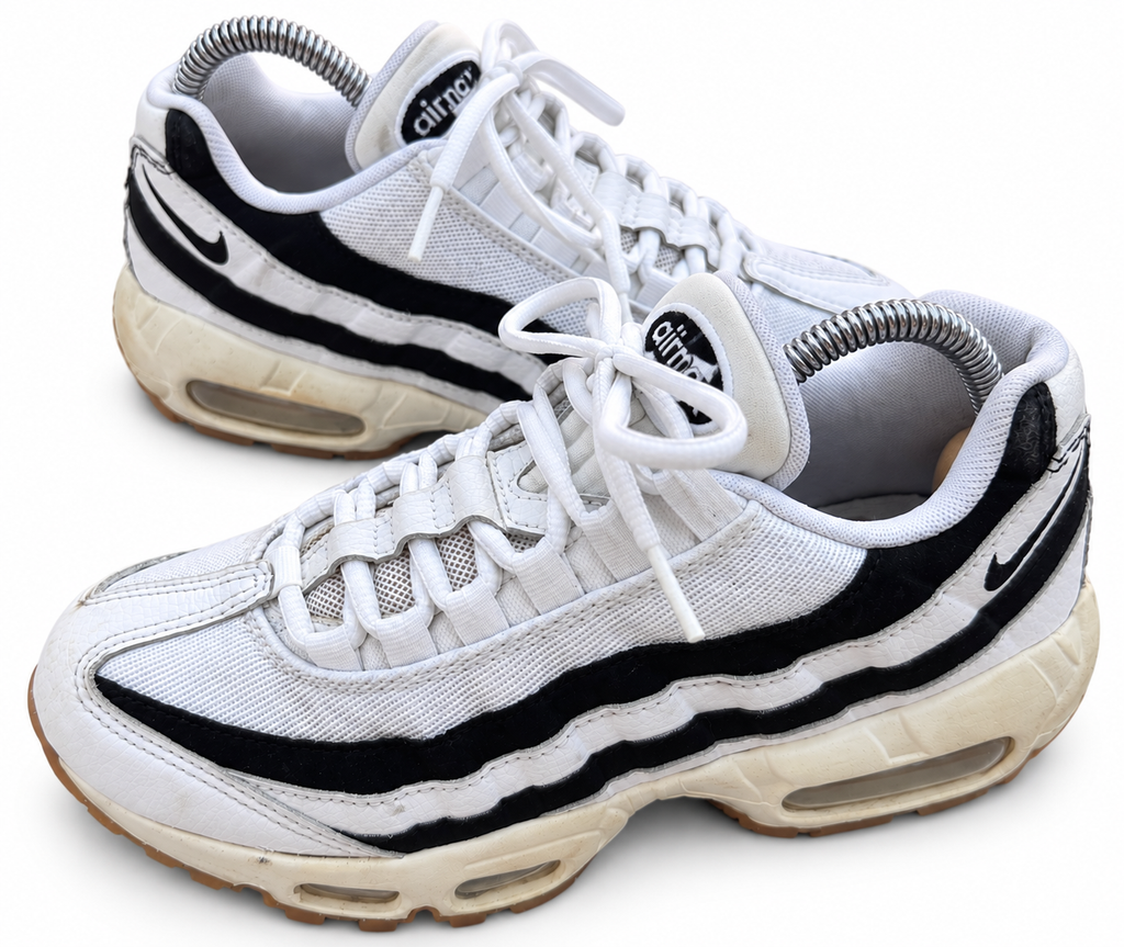 Nike Air Max 95 Trainers Womens UK 4 White Black Gum 307960-112