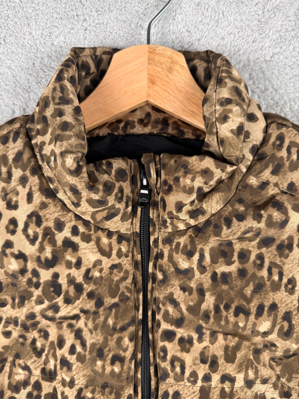 Lauren Ralph Lauren Womens XL Leopard Print Puffer Gilet Bodywarmer Vest