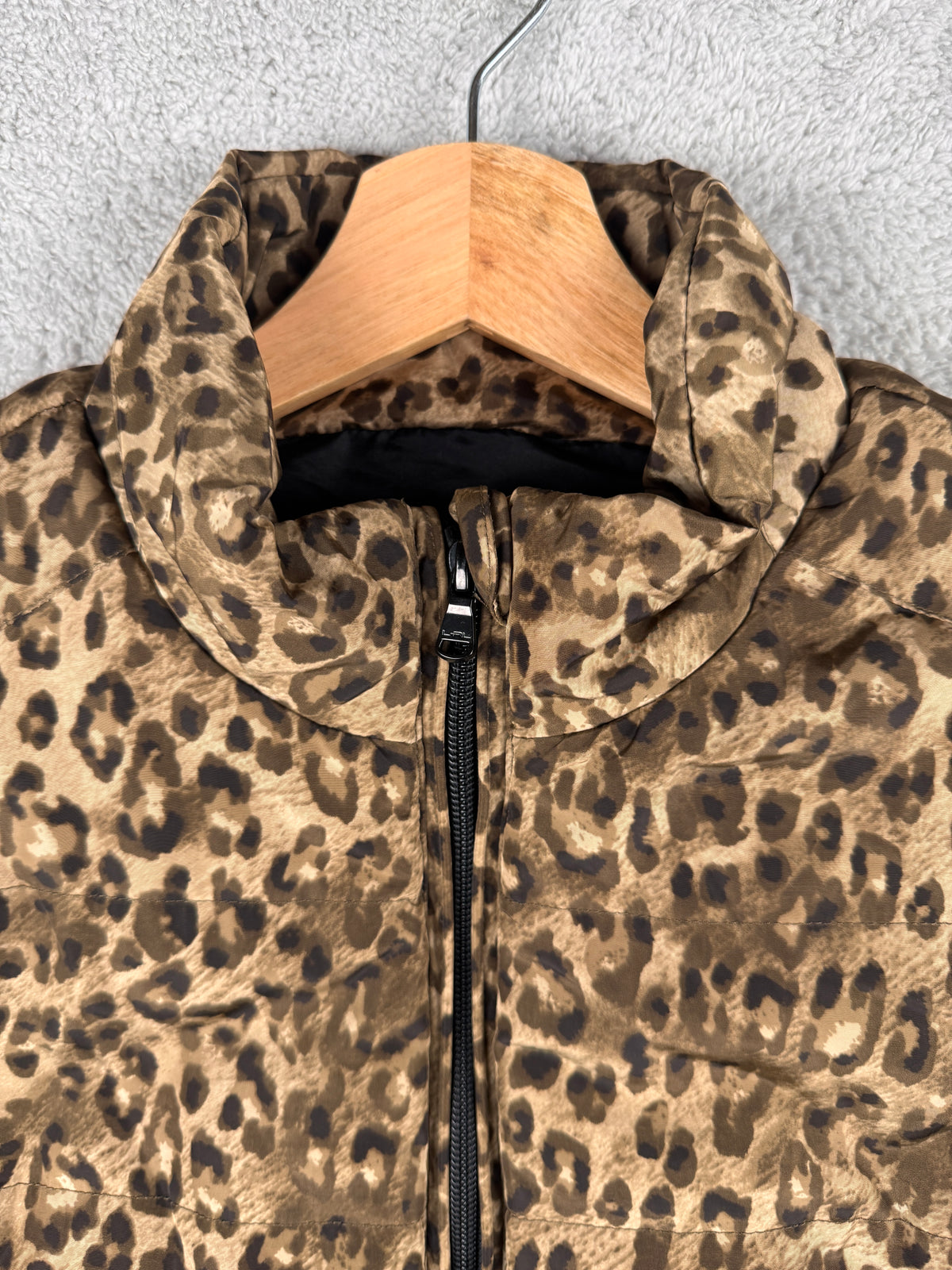 Lauren Ralph Lauren Womens XL Leopard Print Puffer Gilet Bodywarmer Vest