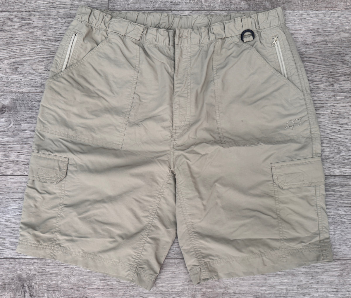 Technicals Mens Cargo Shorts Size W38 Beige Utility Hiking Outdoor