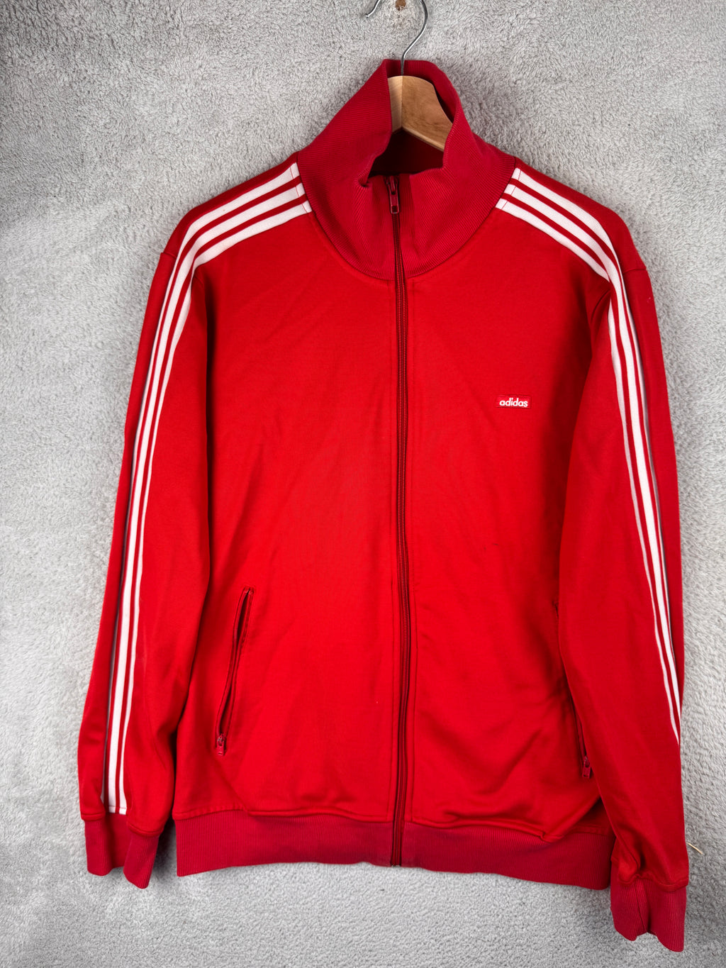 Adidas Originals Archive Series Mens Large Track Jacket Red White 3 Stripe