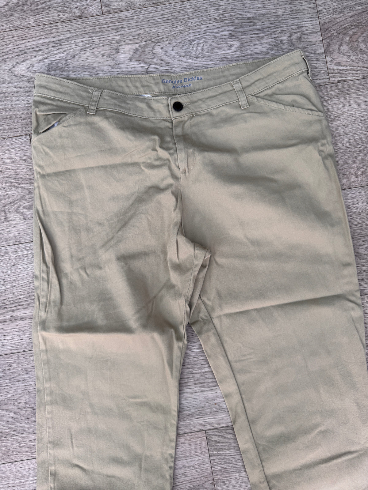 Dickies Womens Relaxed Fit Chino Trousers Beige Stone Workwear W 38 L 28