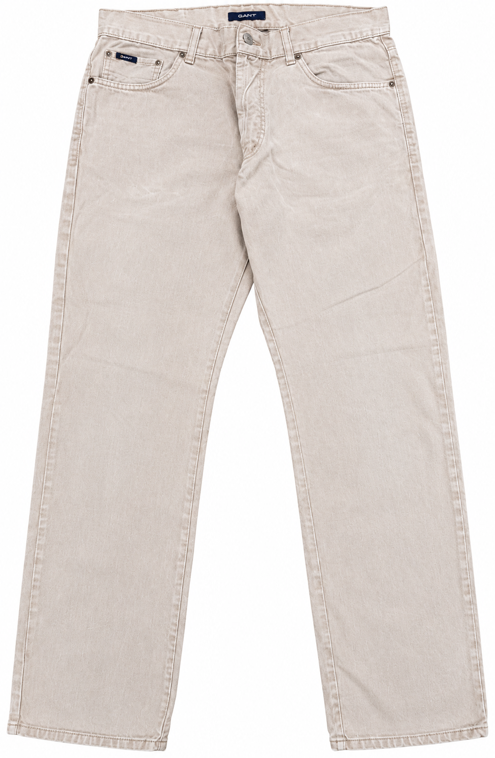 GANT Jason Mens Jeans W32 L32 Beige Stone Regular Fit Straight Leg