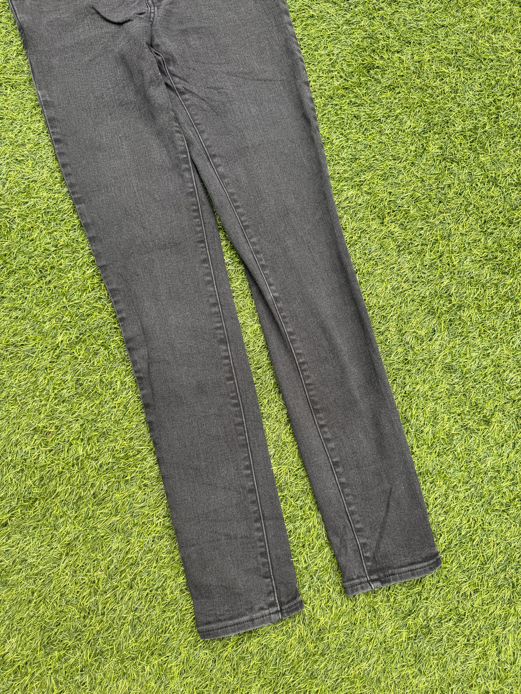 Levis 711 Womens Skinny Jeans W28 L32 Black Charcoal Wash Stretch
