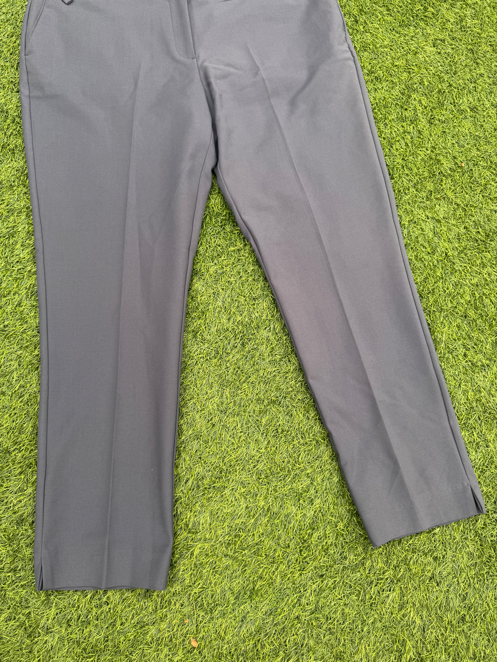 Laura Ashley Womens Trousers UK 18 Grey Tailored Straight Leg