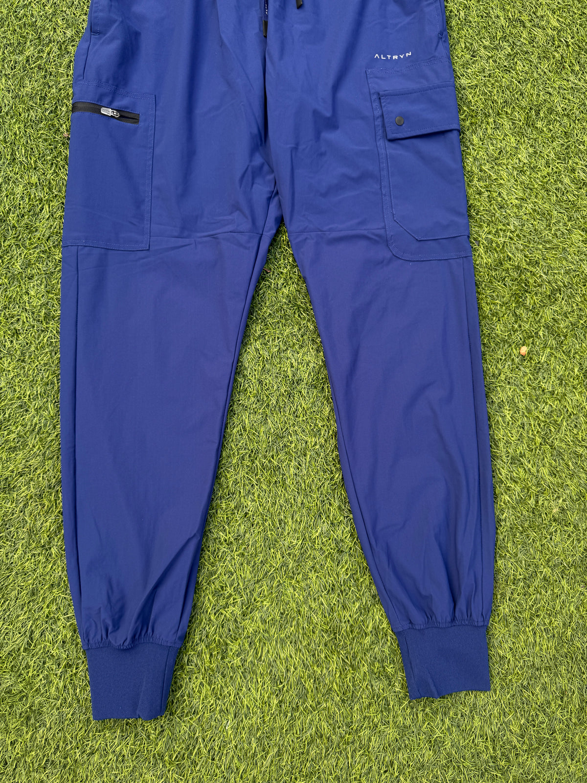 ALTRYN Mens Cargo Trousers Size Medium Blue Utility Joggers Technical