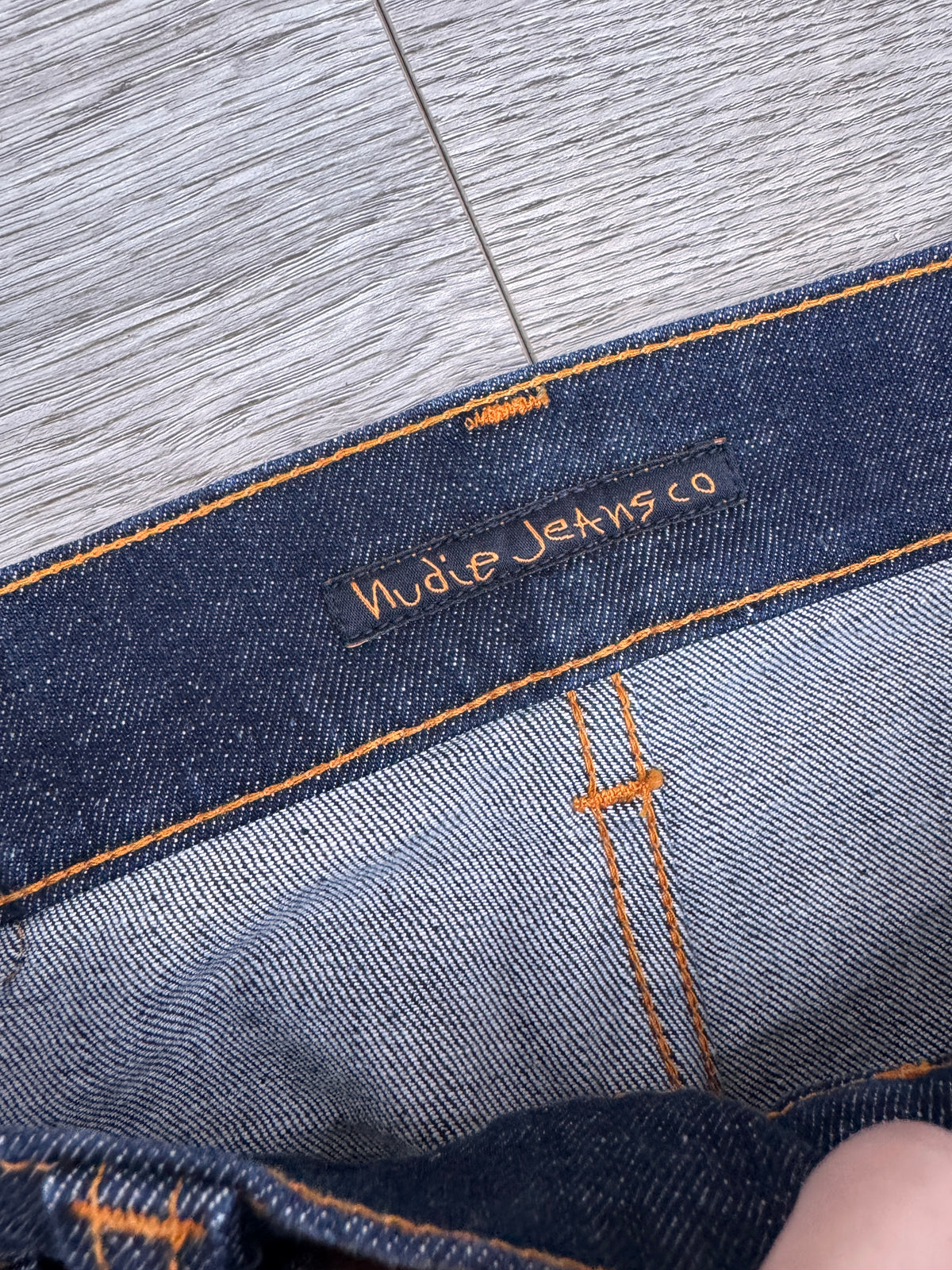 Nudie Jeans Co Thin Finn Mens Jeans W31 L30 Dark Blue Dry Twill Slim Fit