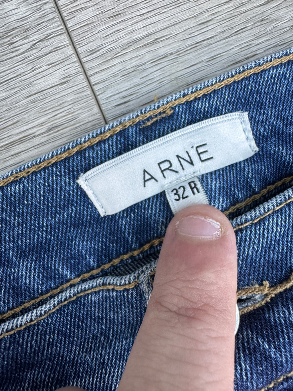 ARNE Mens Jeans W32 L30 Blue Denim Slim Fit Tapered Leg