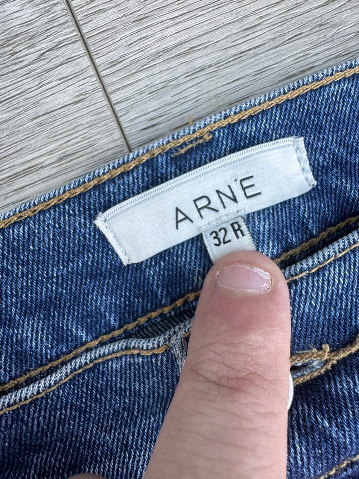 ARNE Mens Jeans W32 L30 Blue Denim Slim Fit Tapered Leg