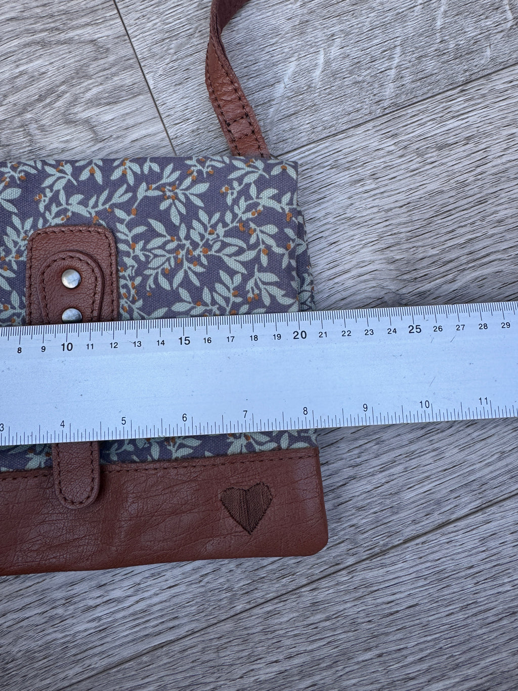 White Stuff Womens Floral Crossbody Bag Brown Shoulder Handbag Boho