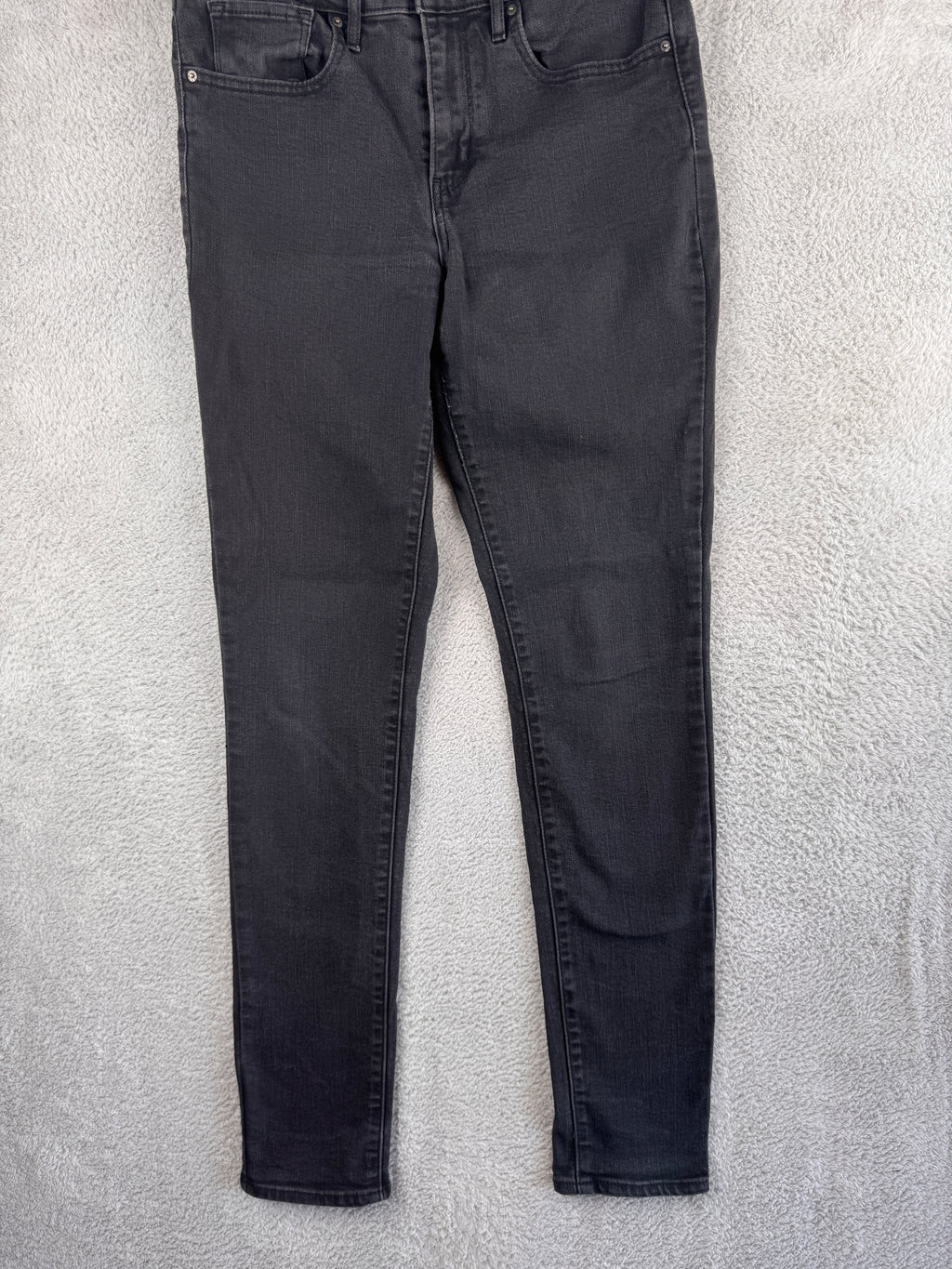 Levis 721 Womens Jeans W28 L32 High Rise Skinny Black Stretch