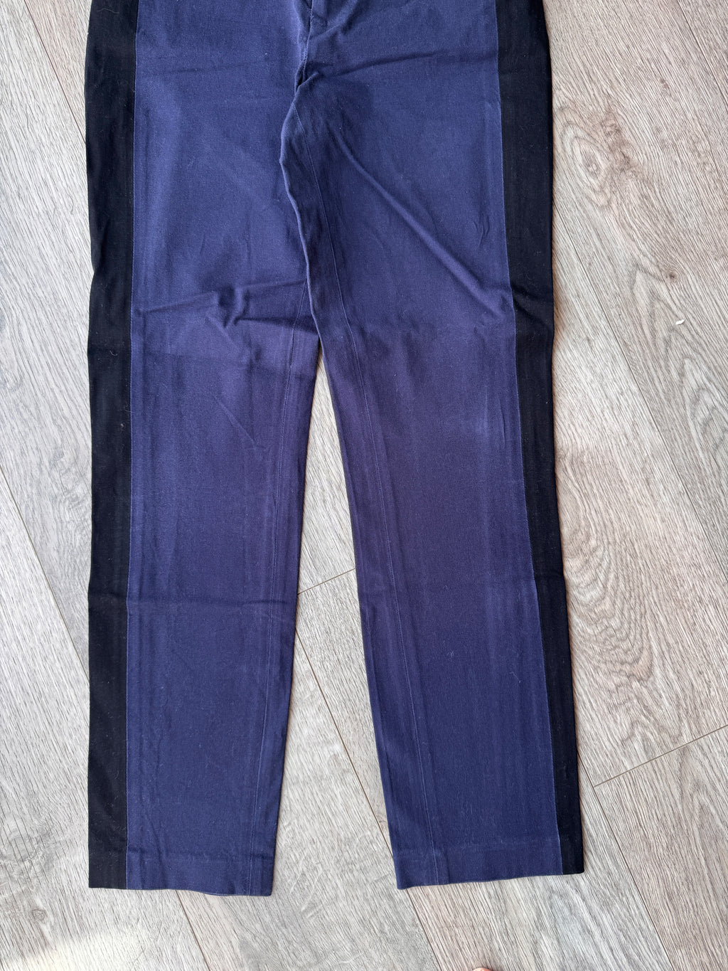 Tommy Hilfiger Womens Trousers Size 4 Navy Blue Black Stripe W 30 L 28