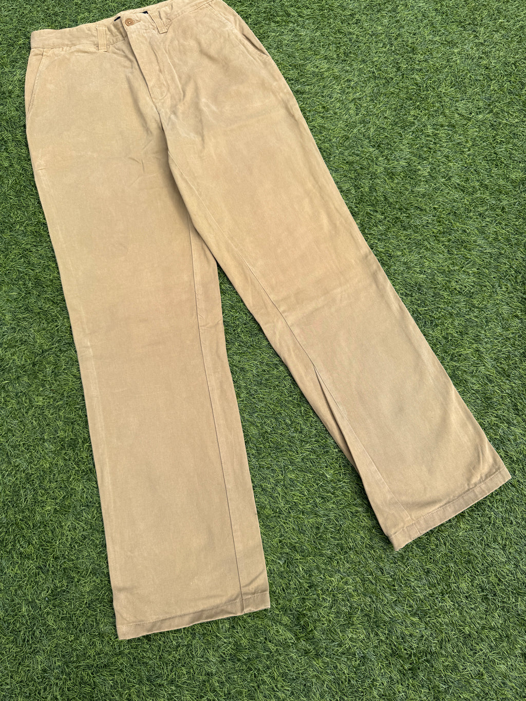 Tommy Hilfiger Mens Chino Trousers W30 L32 Beige Tan Straight Leg