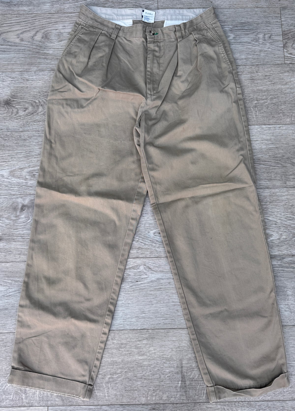 Tommy Hilfiger Mens Chino Trousers W34 L32 Beige Khaki Slim Fit Cotton 90s