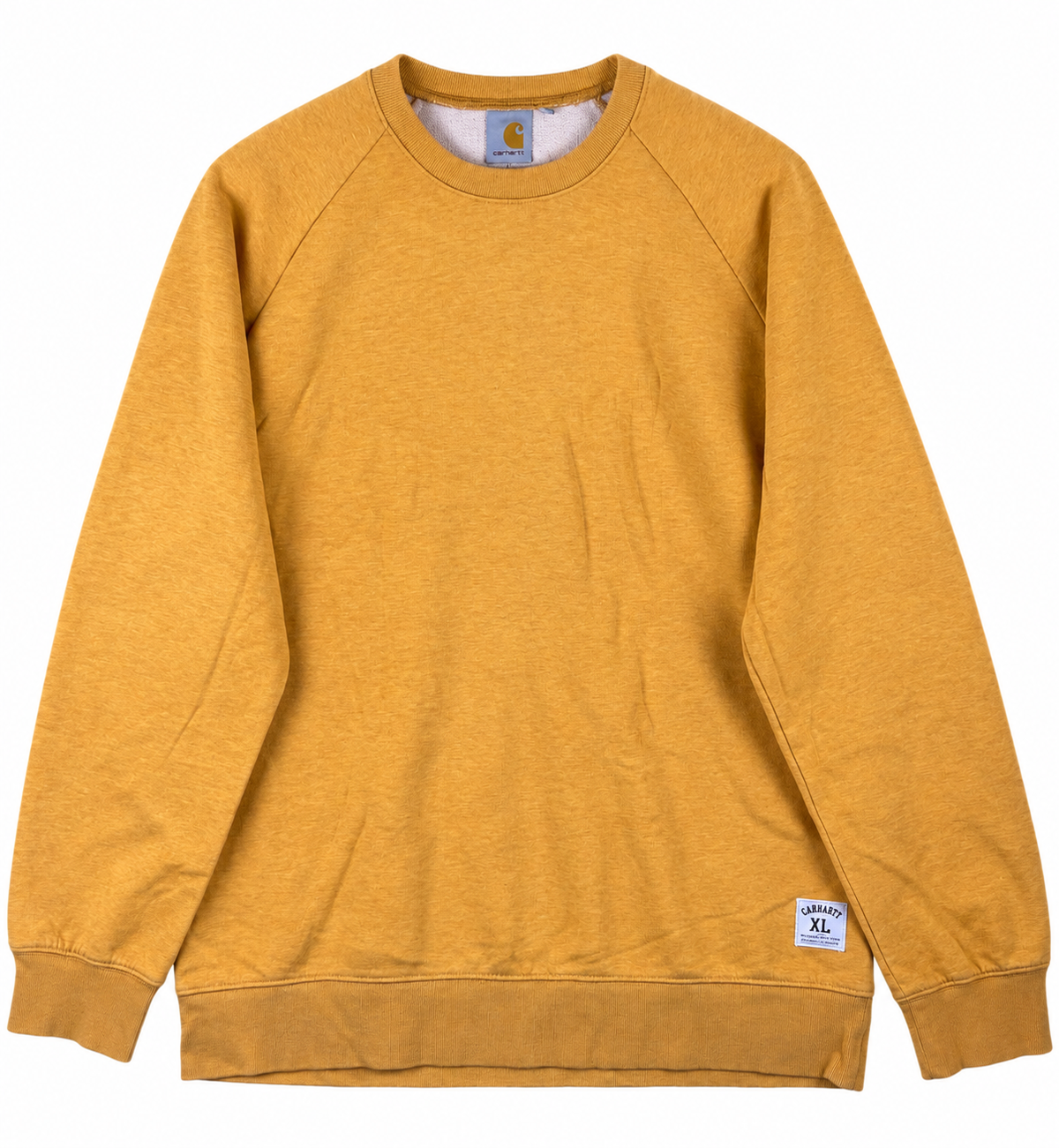 Carhartt Holbrook LT Sweatshirt Mens XL Mustard Yellow Crew Neck Jumper