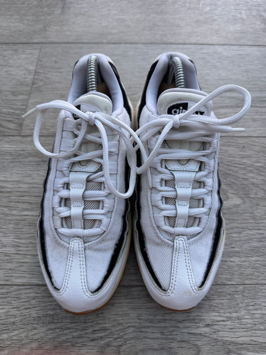 Nike Air Max 95 Trainers Womens UK 4 White Black Gum 307960-112