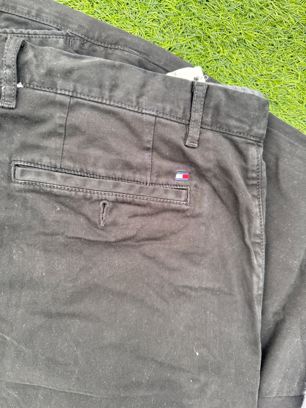 Tommy Hilfiger Mens Chino Trousers W38 L32 Black Straight Leg