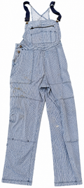 Duluth Trading Co L x 33 Hickory Stripe Bib Overalls Workwear Dungarees