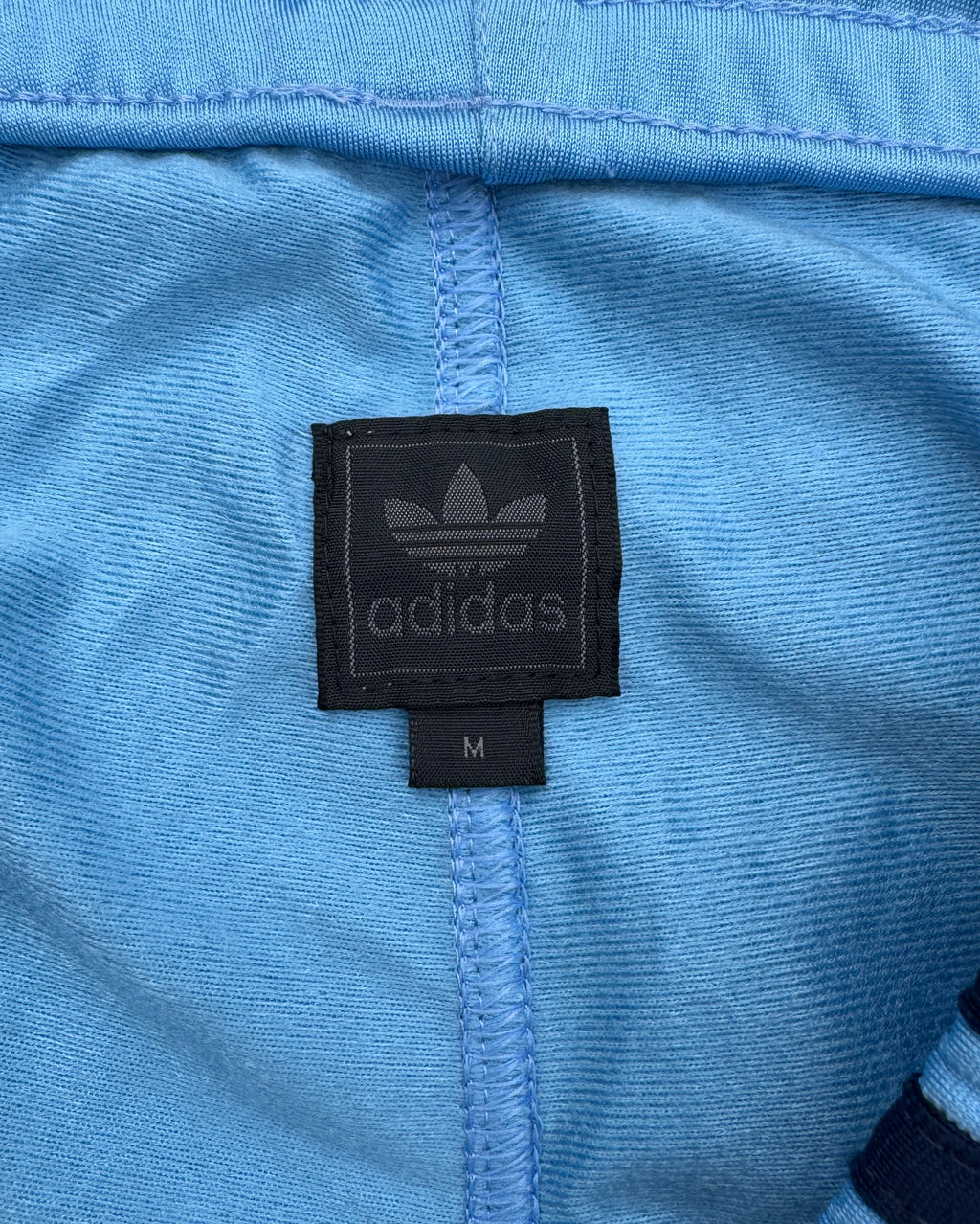 Adidas Originals Mens Track Pants Medium Blue Blue 3 Stripe Trefoil Joggers