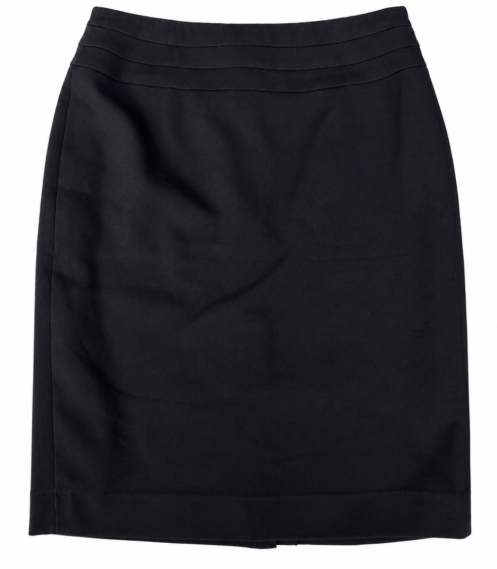 Minuet Petite Womens W30 Black Pencil Skirt Smart Formal Office Knee Length