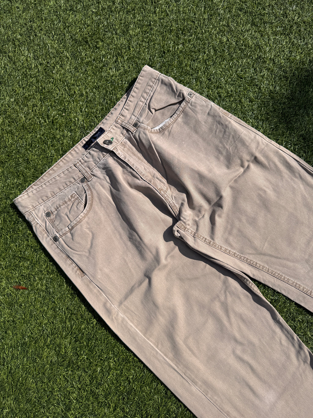 Tommy Hilfiger Denim Mens Jeans W34 L32 Beige Stone Straight Leg