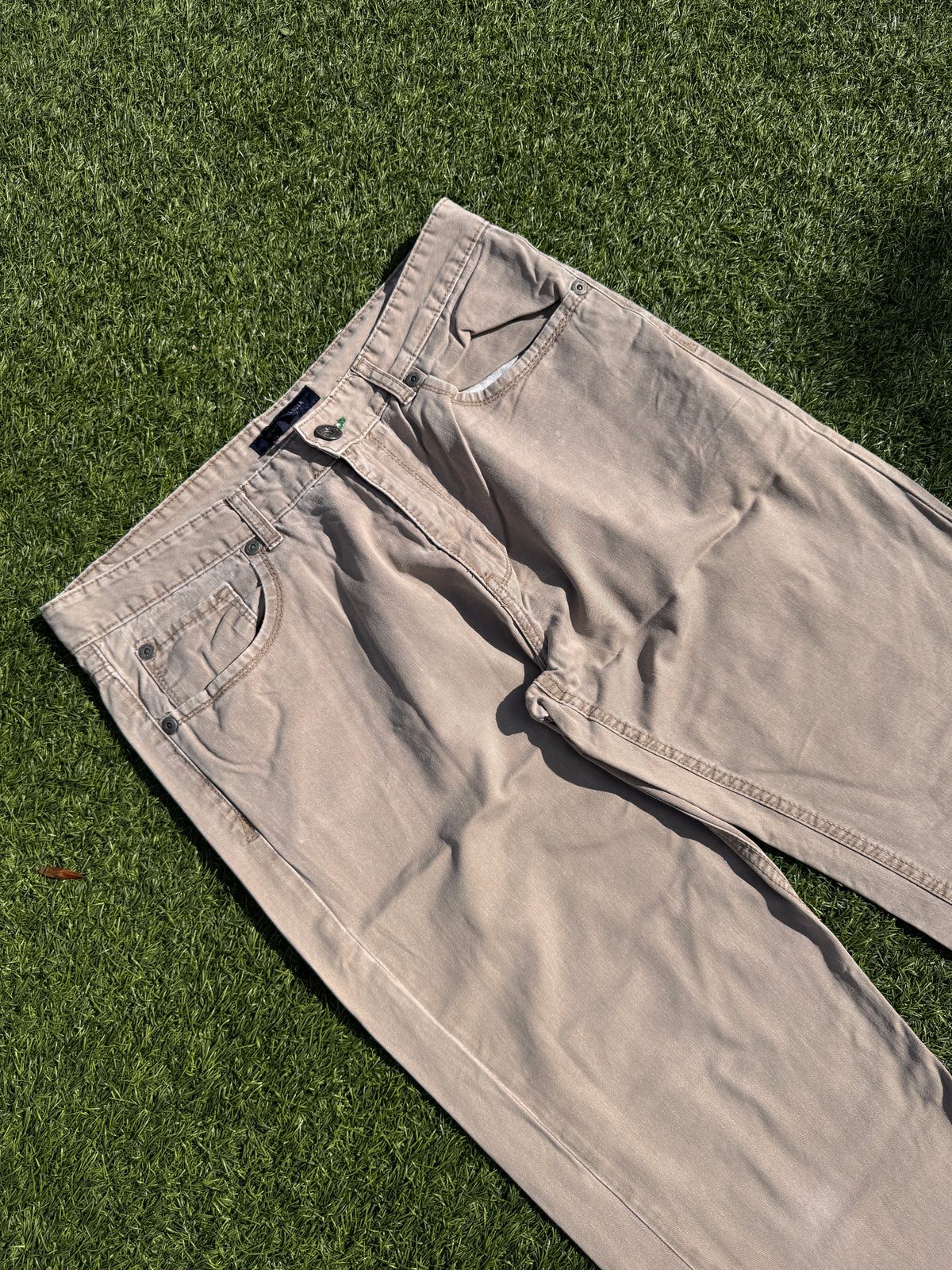 Tommy Hilfiger Denim Mens Jeans W34 L32 Beige Stone Straight Leg