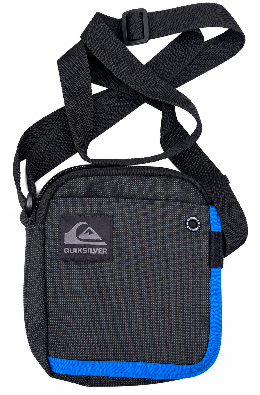 Quiksilver Small Crossbody Bag Black Blue Shoulder Flight Travel Festival Bag