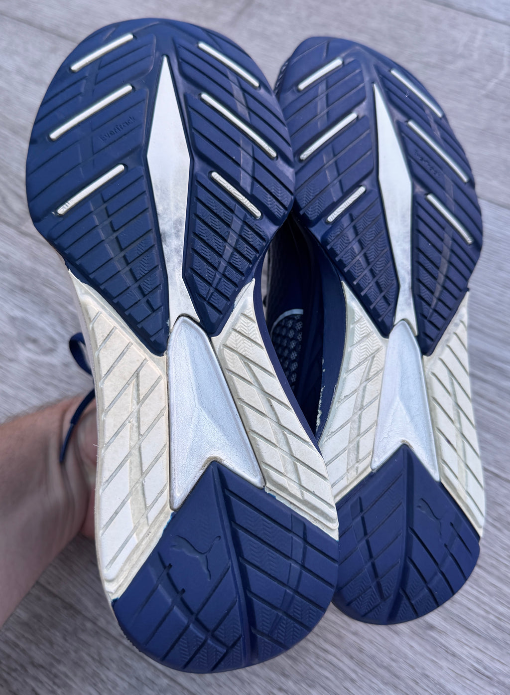 Puma Ignite Mens Running Trainers Navy Blue White UK 6.5