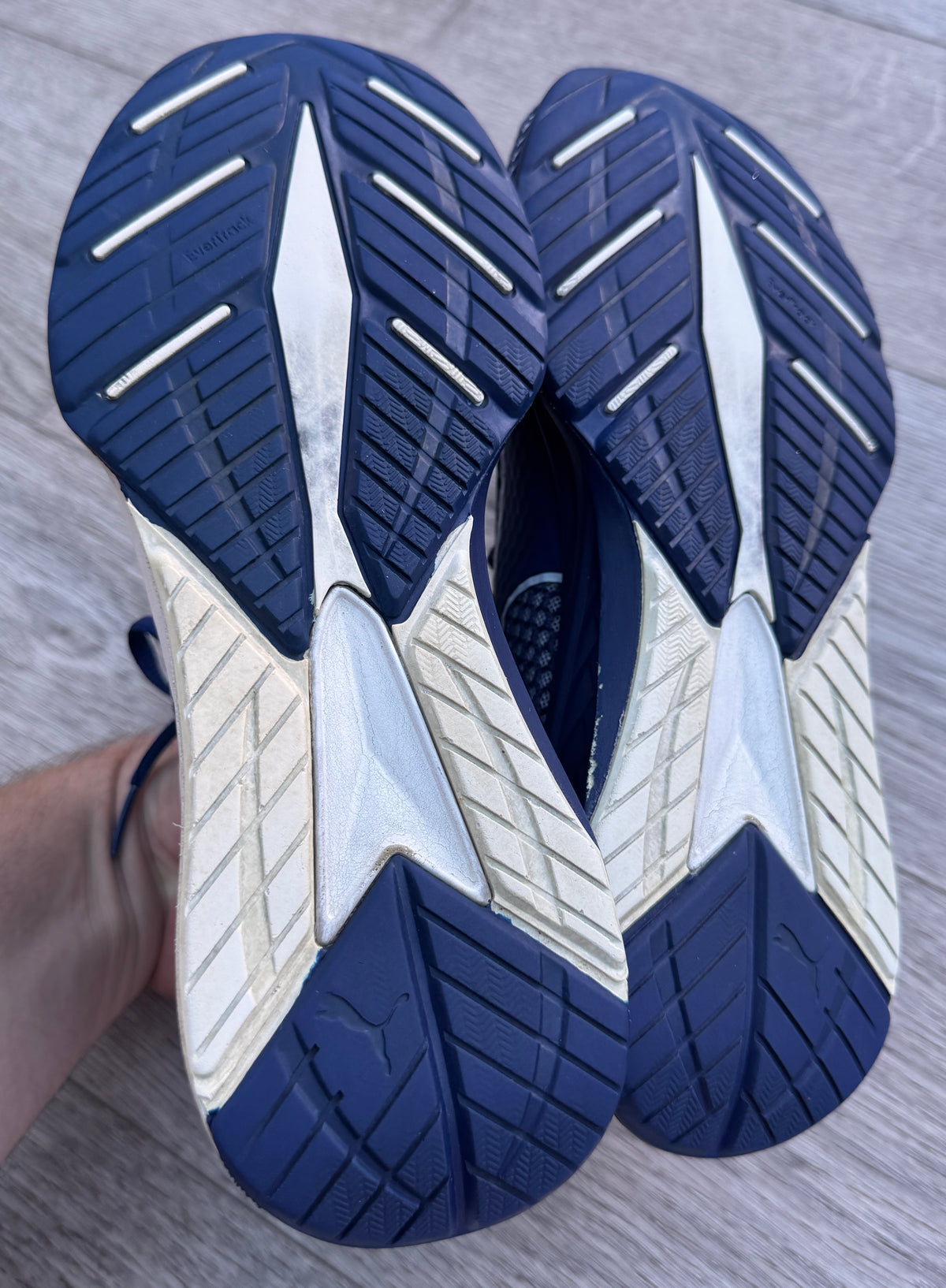 Puma Ignite Mens Running Trainers Navy Blue White UK 6.5