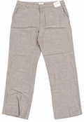 Monsoon Womens 100% Linen Wide Leg Trousers UK 18 Neutral Beige