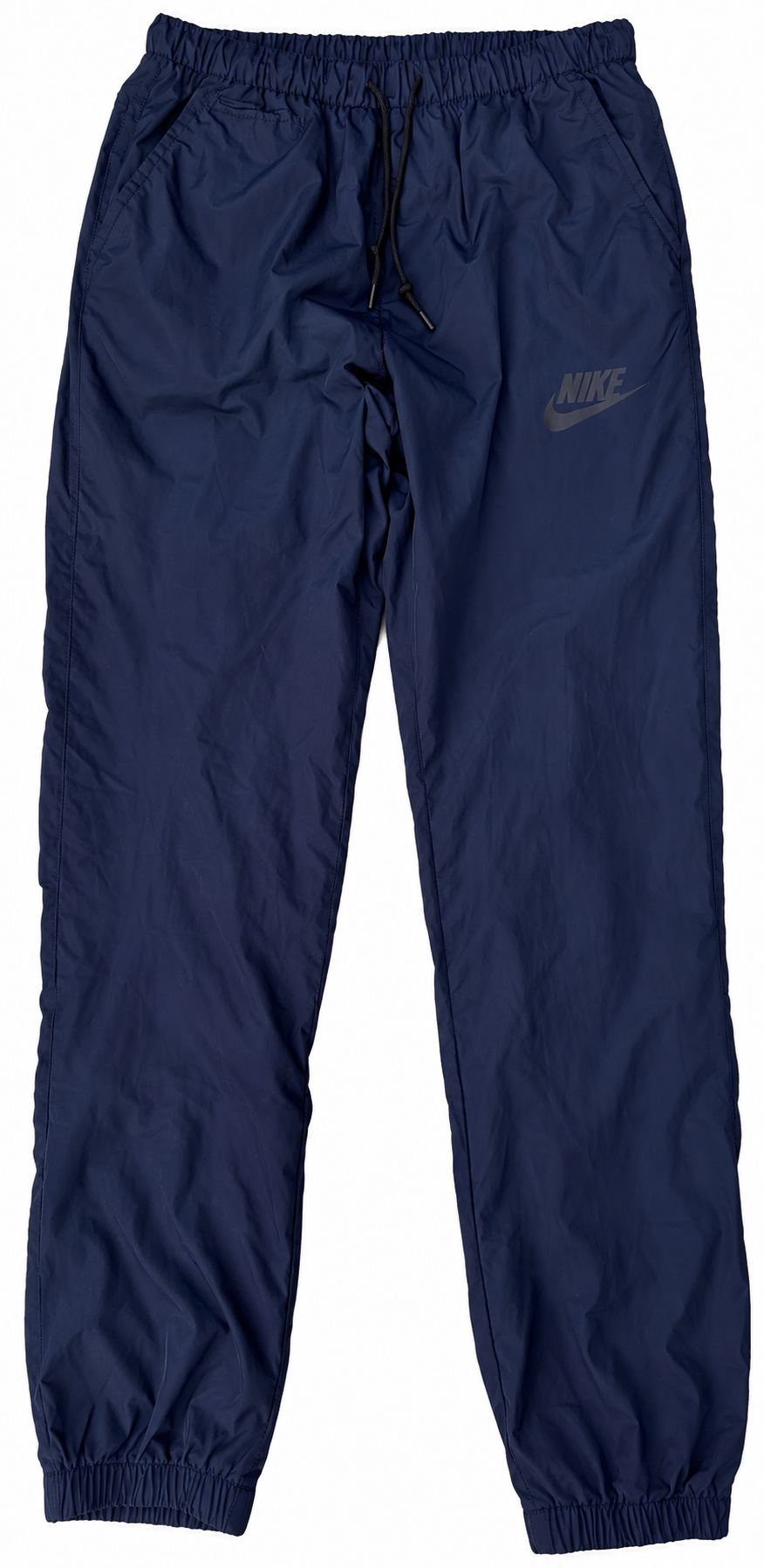 Nike Sportswear Track Pants Mens Small Navy Blue Lined Joggers Swoosh Cuffed