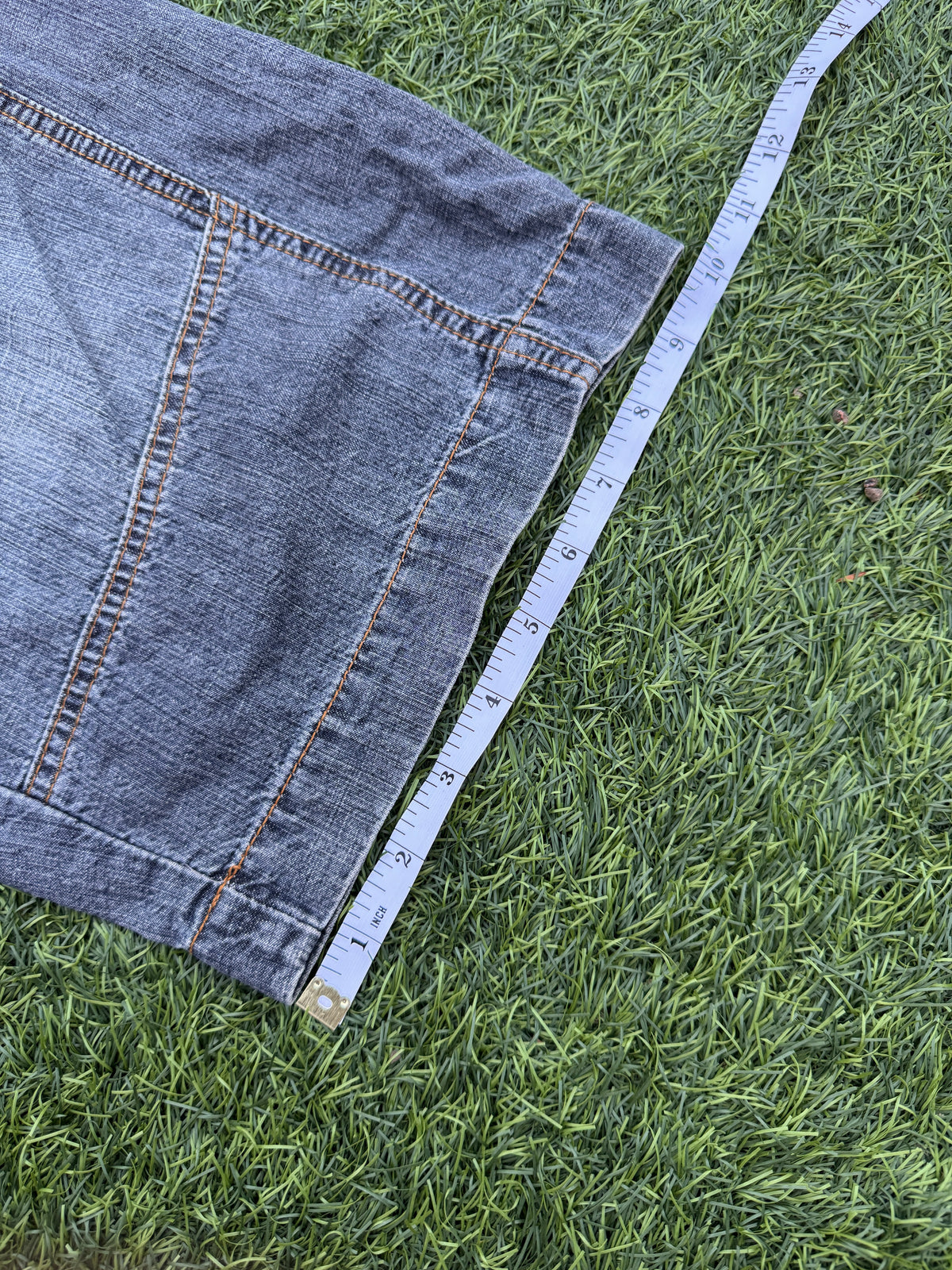 Engbers Mens Denim Shorts W36 Blue Wash Long Baggy Bermuda Jorts Y2K