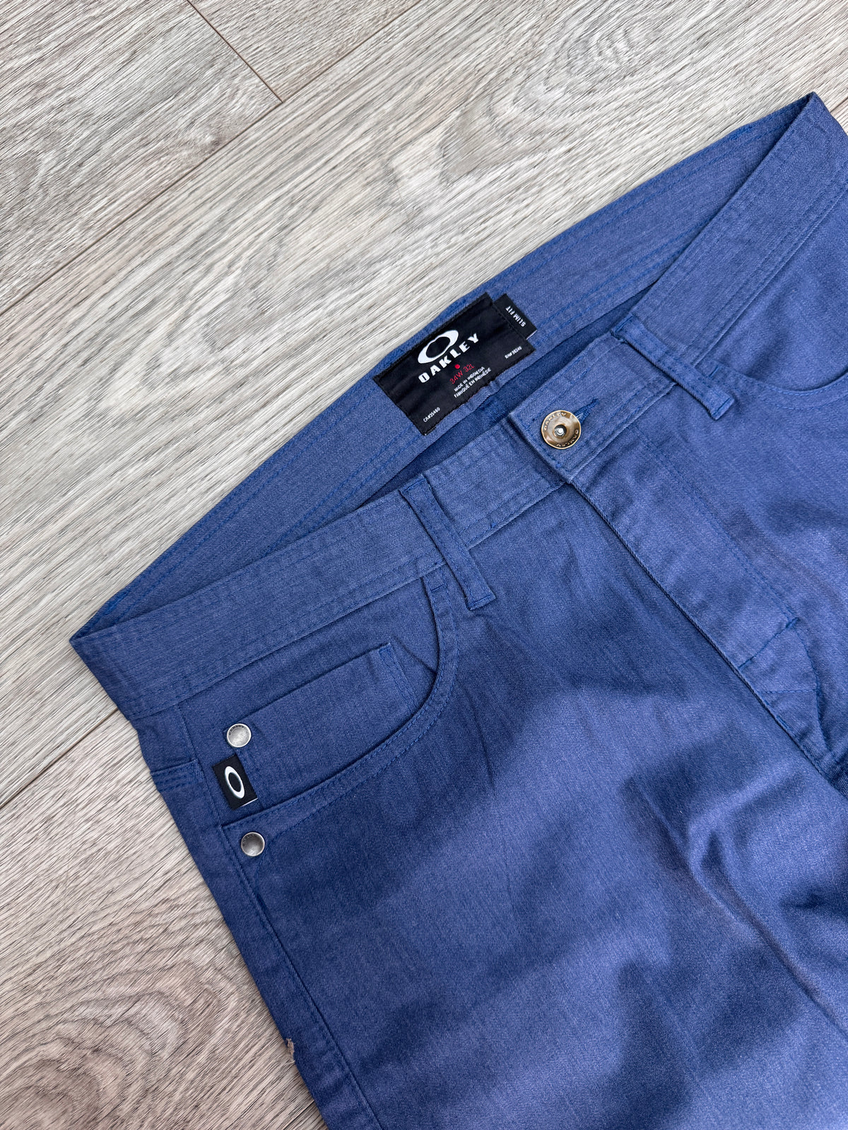 Oakley Mens Trousers Jeans W34 L32 Blue Slim Fit Straight Casual Chino