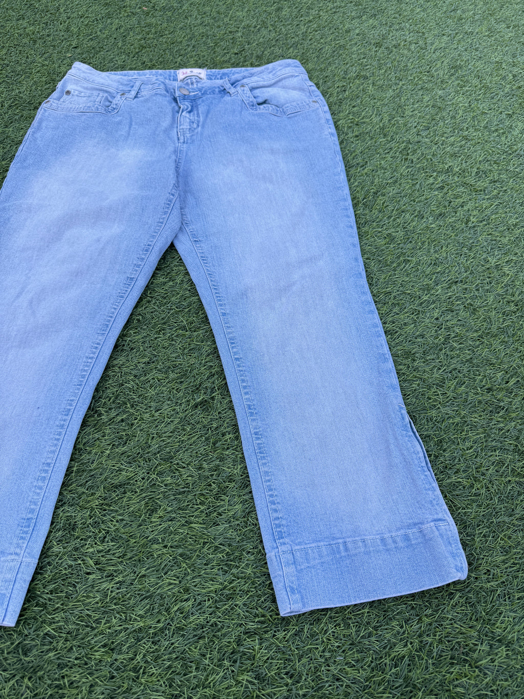 John Baner Womens Jeans W30 L33 Blue Wide Leg Flared Light Wash