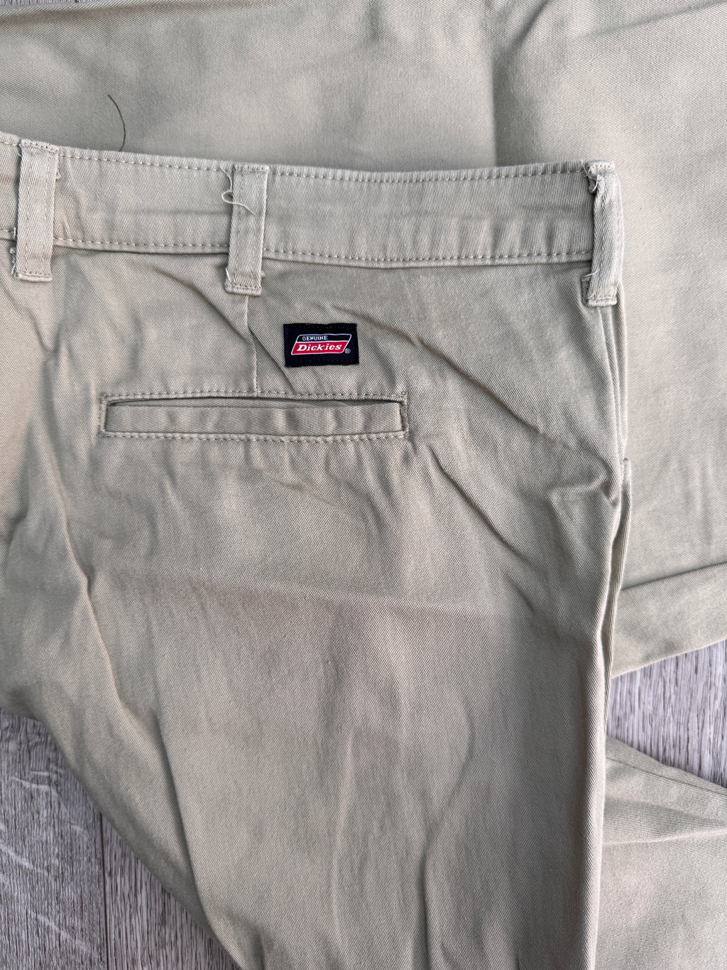 Dickies Womens Relaxed Fit Chino Trousers Beige Stone Workwear W 38 L 28