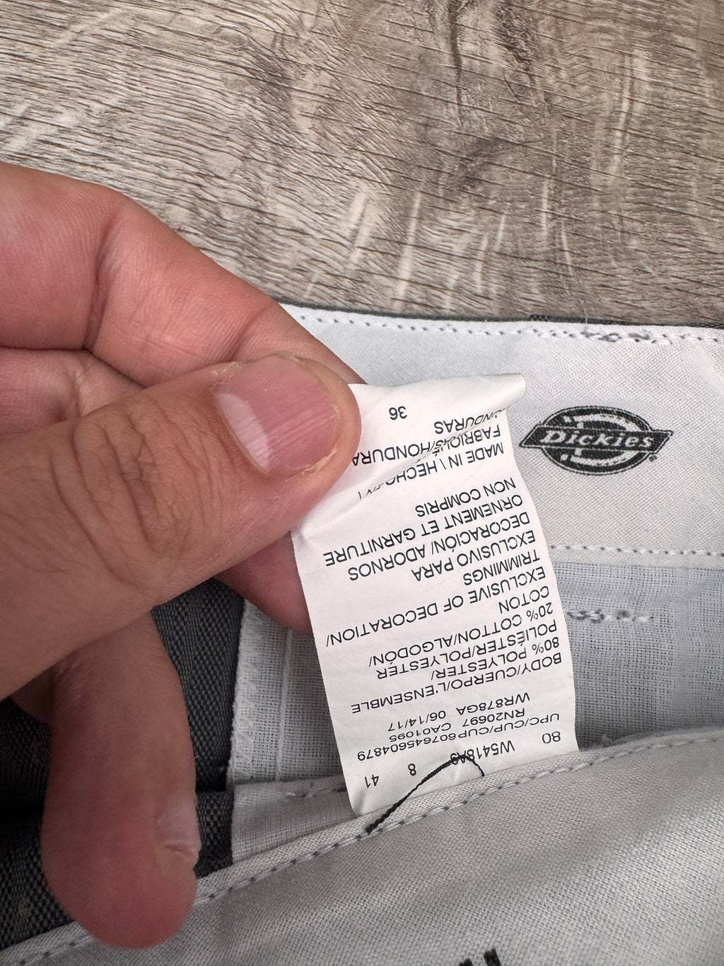 Dickies Mens Shorts W36 Grey Stripe Regular Fit Workwear Skate Cargo Work