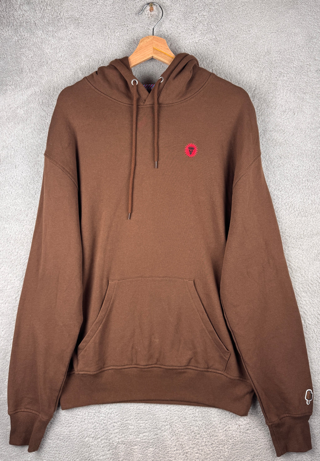 Icecream BBC Billionaire Boys Club Mens Brown Graphic Hoodie Sweatshirt