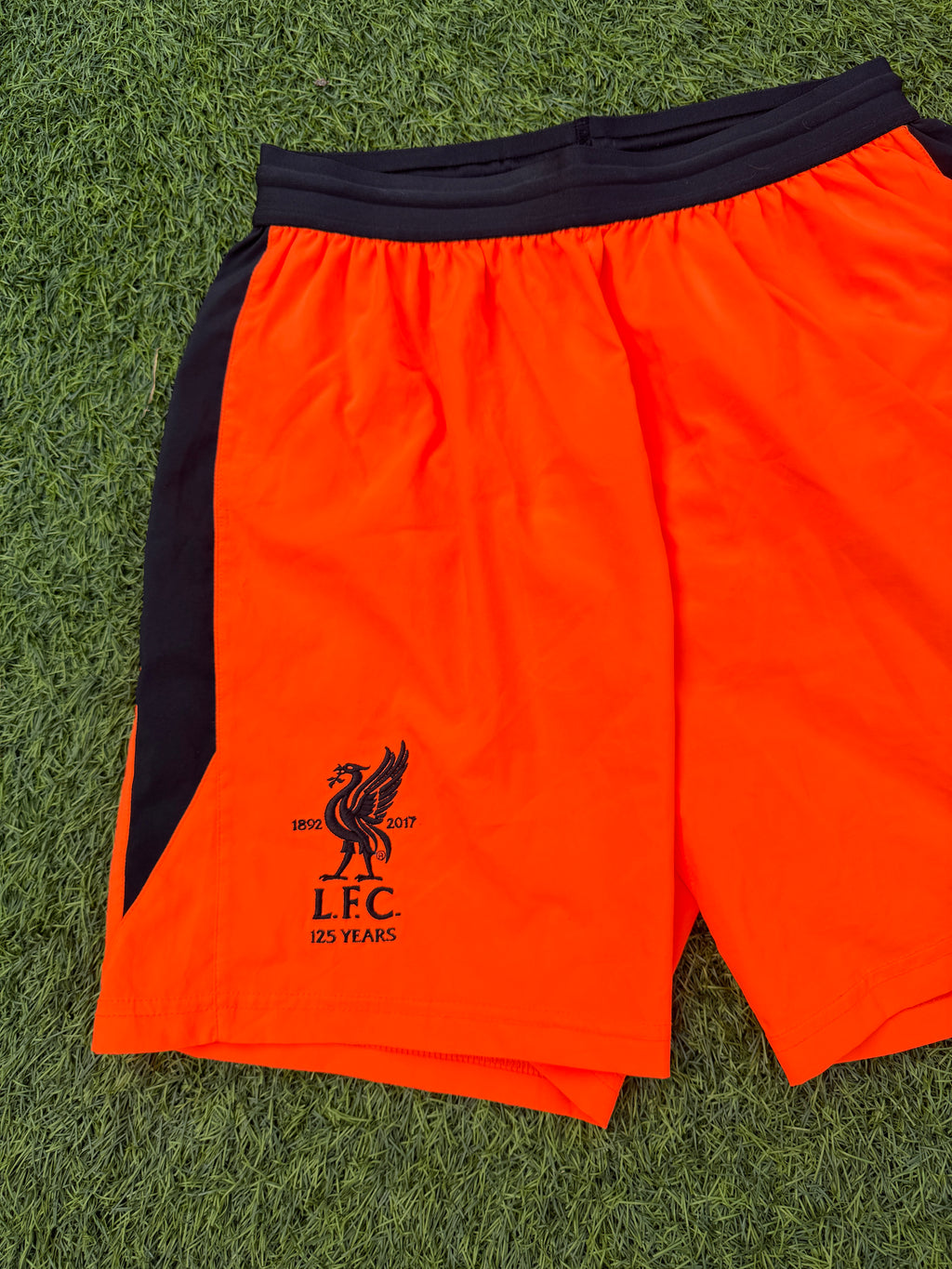 Liverpool FC New Balance Shorts Mens Small Orange LFC 125 Years 2017 Training