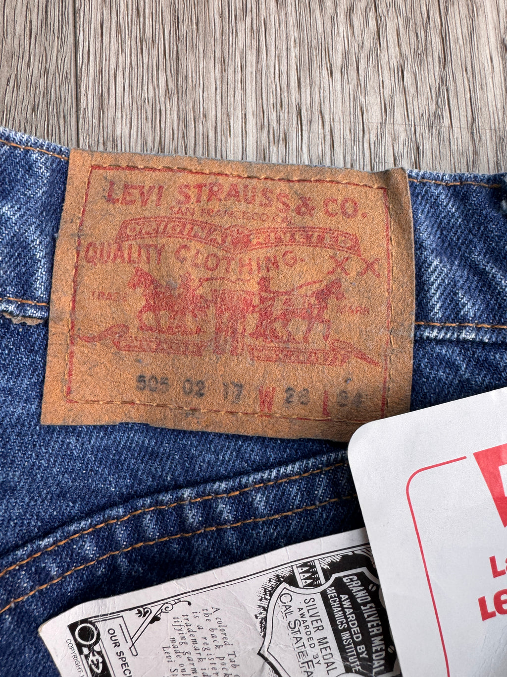 Vintage Levi’s 502-03 Jeans W28 L34 Made France Deadstock NOS Tags 80s